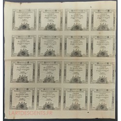 Planche de 16 Assignats, 15 sols 1973 Sign. Buttin, Série 933, lartdesgents.fr