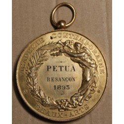 Médaille Acad. contemp. Beaux arts 1893 attribuées au Peintre Pétua, lartdesgents.fr