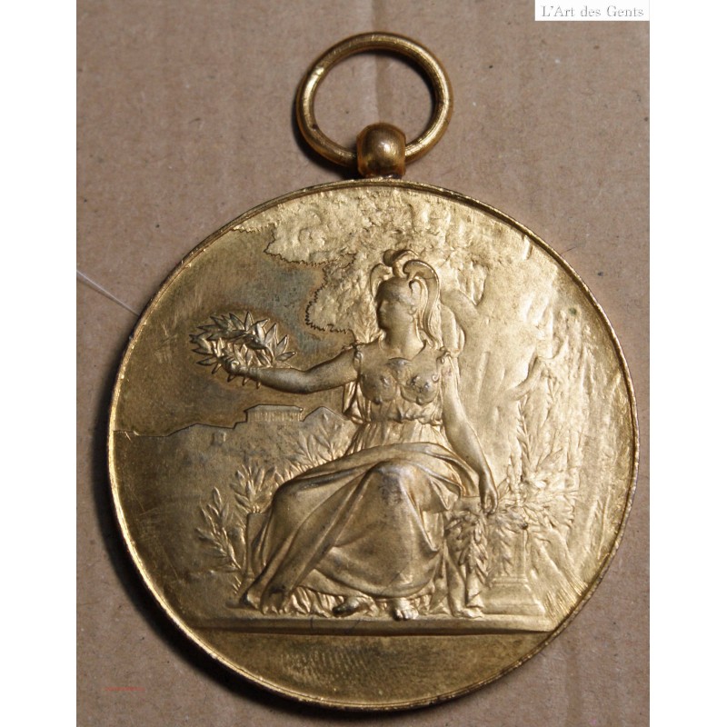 Médaille Acad. contemp. Beaux arts 1893 attribuées au Peintre Pétua, lartdesgents.fr