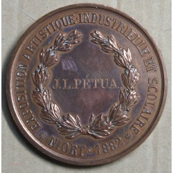 Médaille Exposition Industrielle et scolaire, Niort 1882 J.L. Pétua(8), lartdesgents.fr