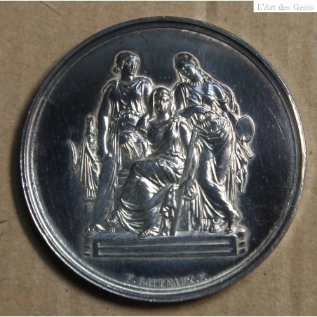 Médaille Argent écoles nationale des beaux arts 1872 , attribué à Pétua (14), lartdesgents.fr