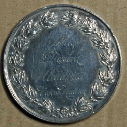 Médaille Argent "1er prix peinture Académie d'après Nature"  1865, attribué à Pétua (15), lartdesgents.fr