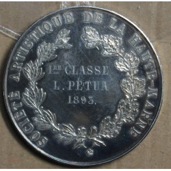 Médaille argent "Société artistique de la Haute Marne" attribué à Pétua 1893