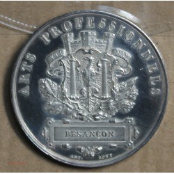 Médaille Argent "Arts Professionnels Besançon Honneur Patrie Travail" 1864, attribué à Pétua (26), lartdesgents.fr