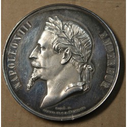 Médaille Argent Napoléon III "1er prix Académie d'après l'Antique" 1863, attribué à Pétua (32), lartdesgents.fr