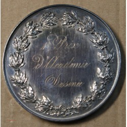 Médaille Argent "1er prix d'Académie dessinée" 1862, attribué à Pétua (36), lartdesgents.fr