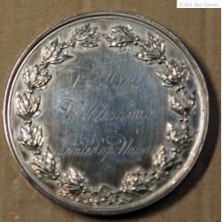 Médaille Argent "1er prix d'Académie peinte d'après nature" 1866, attribué à Pétua (37), lartdesgents.fr