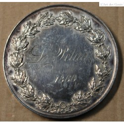 Médaille Argent "1er prix d'Académie peinte d'après nature" 1866, attribué à Pétua (37), lartdesgents.fr