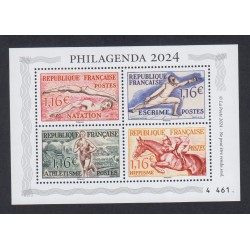 Philagenda 2024 Bloc spécial numéroté de 4 timbres - lartdesgents.fr