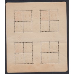 MONACO 1949 Bloc de 16 timbres -N°334A à 337A  - Cote 480 Euros