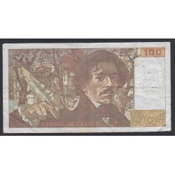 rare Billet France 100 Francs Delacroix 1978, T.2 243726, TTB, cote 250 euros,  lartdesgents