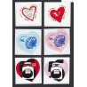 Autoadhésifs 2021 à 2023 - Saint Valentin - Coeurs - 6 Timbres Neufs** luxe - lartdesgents.fr