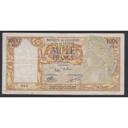 Billet ALGERIE et TUNISIE 1000 Francs 12-2-1958 TTB N° H.2147/983
