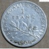 FRANCE SEMEUSE 1 franc 1908, p/SUP, Cote 100€, lartdesgents.fr