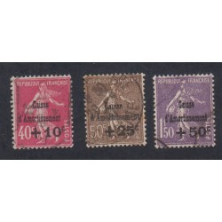 Timbres - Caisse Amortissement n°266 à 268 Année 1930 - Oblitérés - cote 145 Euros lartdesgents.fr