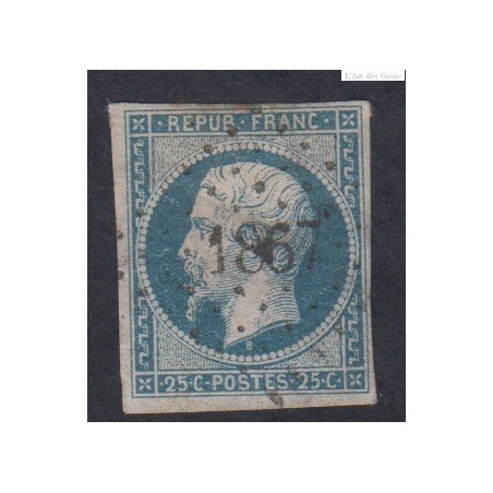 Timbre France n°10 Louis-Napoléon 1852 Oblitéré Signé cote 45 Euros lartdesgents.fr