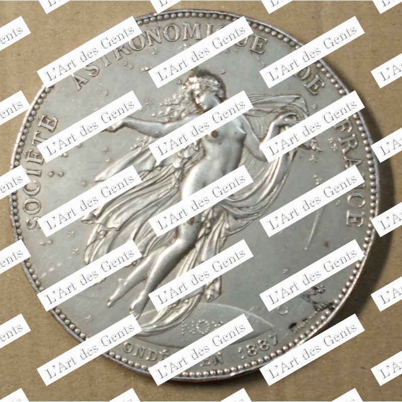Médaille Societe astronomique de France 1898 par Alphée DUBOIS , lartdesgents.fr