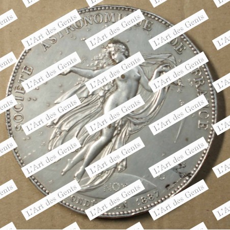 Médaille Societe astronomique de France 1898 par Alphée DUBOIS , lartdesgents.fr