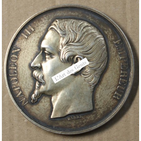 Médaille Argent Napoléon Maison Militaire de l'Empereur Comm. SCHMITZ 1820-1892, lartdesgents.fr