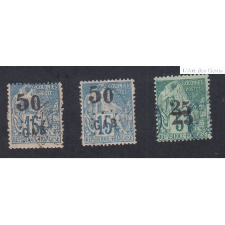 Lot de 3 Timbres Gabon Faux Lartdesgents.fr