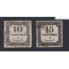 Lot de 2 Timbres Taxe n°2 et 3 - Oblitérés - Cote 35 Euros - lartdesgents.fr