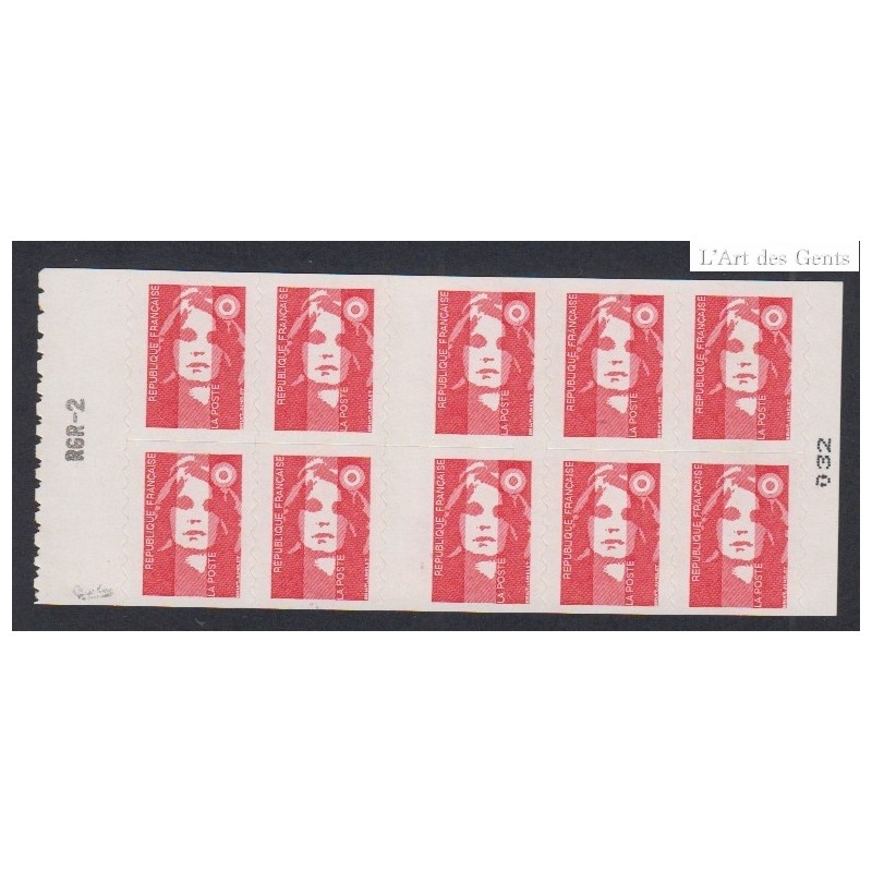 Timbre Variété, Carnet 2874-C6 piquage à cheval 2 timbres NEUF** Signé