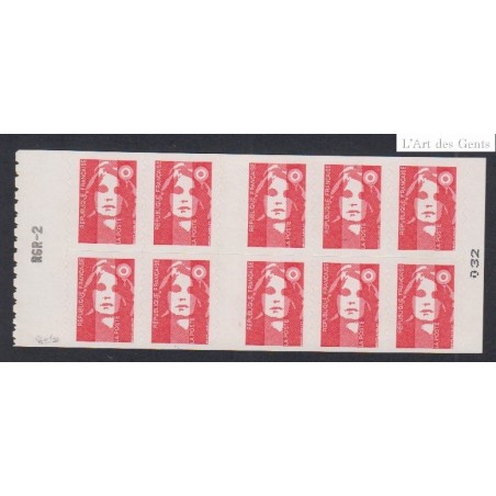 Timbre Variété, Carnet 2874-C6 piquage à cheval 2 timbres NEUF** Signé