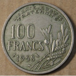 Cochet 100 Francs 1958 Chouette, lartdesgents.fr