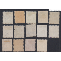 Série 14 Timbres Sage n°74 à n°82 sauf 76  Oblitérés - cote 400 Euros lartdesgents.fr