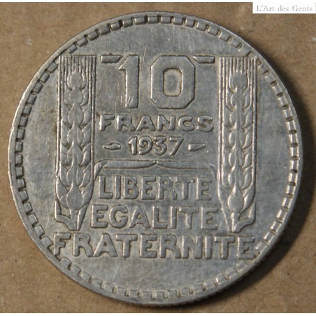 Turin - 10 Francs 1937 rare, lartdesgents.fr