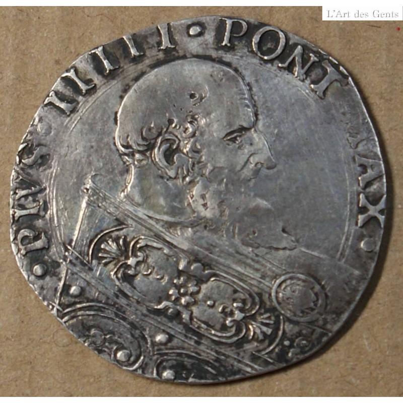 PAPAL STATES double Guizo PIVS V 1566-1572 , lartdesgents.fr