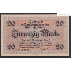 BILLET - Memel 20 mark 22...