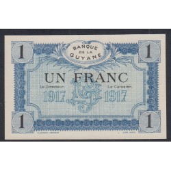 Billet de 1 Franc GUYANE 1917 P.05s EPREUVE Neuf,(1) lartdesgents.fr