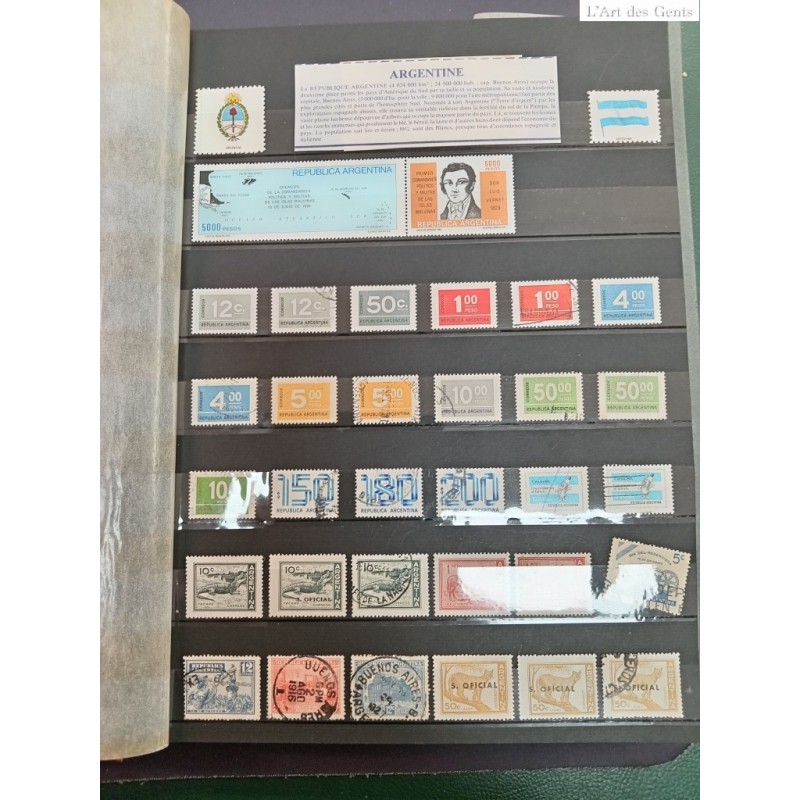 Argentine Album de timbres et blocs différentes période lartdesgents.fr