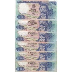 Portugal 100 escudos 1965 x 6 - lartdesgents.fr