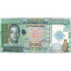REPUBLIQUE DE GUINEE 10000 FRANCS 2010 + 5000 FRANCS 2010 (3)