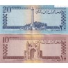 BILLETS AFGHANISTAN 10 Afghanis 1961 + 20 Afghanis 1961 (1)