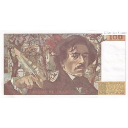 Billet France 100 Francs Delacroix 1978, H.3 228947 UNC, cote 140 euros,  lartdesgents
