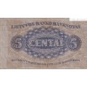 BILLET LITUANIE 5 CENTAI 1922 Série T, PICK 9a, GRADE VF