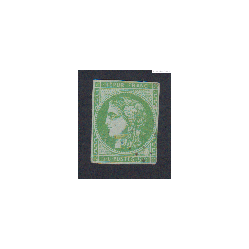 Timbre France n°42B Cérès1870 Emission Bordeaux cote 220 Euros lartdesgents.fr