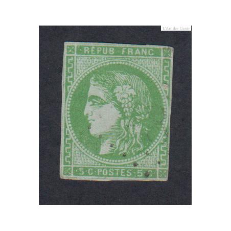 Timbre France n°42B Cérès1870 Emission Bordeaux cote 220 Euros lartdesgents.fr