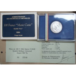 BU 100 Francs 1984 "MARIE CURIE" (1), lartdesgents.fr