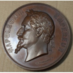 Médaille Napoléon III pose de la 1° pierre de la cathédrale de Gap 1867, lartdesgents.fr