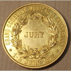 Médaille Marseille concours Musical 1873 attribué, lartdesgents.fr
