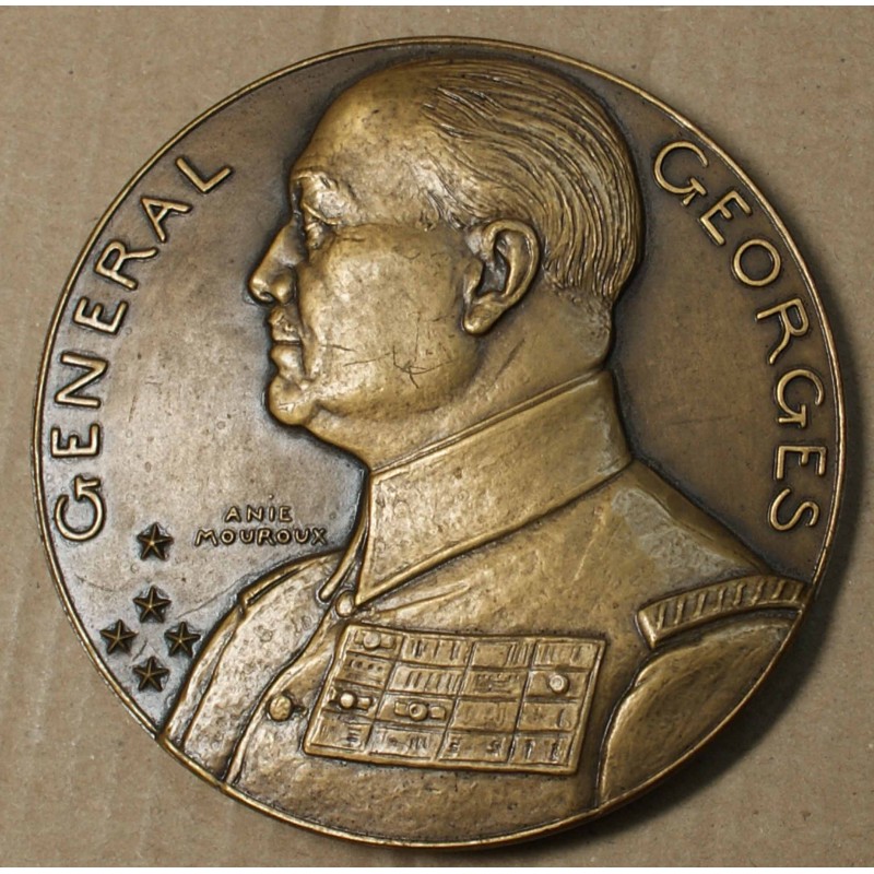 Médaille Afrique Du Nord, Le Général Georges par Anie Mouroux, 1935 Paris, lartdesgents.fr