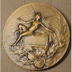 Grande Médaille en bronze Orphée,rev. ange, Musique par C. Loudray, lartdesgents.fr