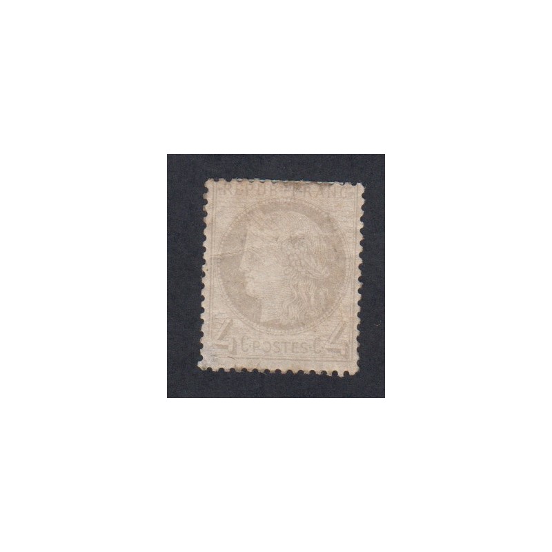 Timbre n°52, 4 c. gris, 1872, neuf* Signé cote 500 Euros lartdesgents.fr