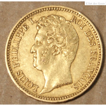 France LOUIS PHILIPPE Ier 20 Francs or 1831 A (Fautée : coin ébréché) , lartdesgents.fr