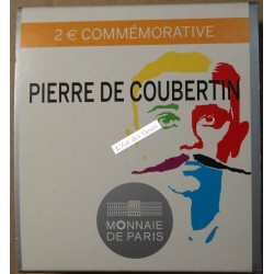 Belle épreuve, 2 Euros 2013 Pierre de Coubertin BE, lartdesgents.fr