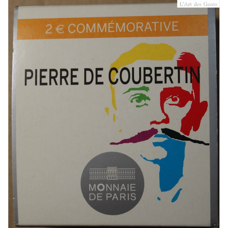 Belle épreuve, 2 Euros 2013 Pierre de Coubertin BE, lartdesgents.fr